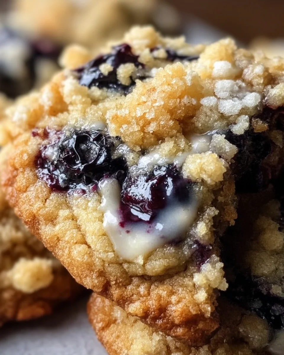Blueberry Muffin Cookies With Streusel Topping