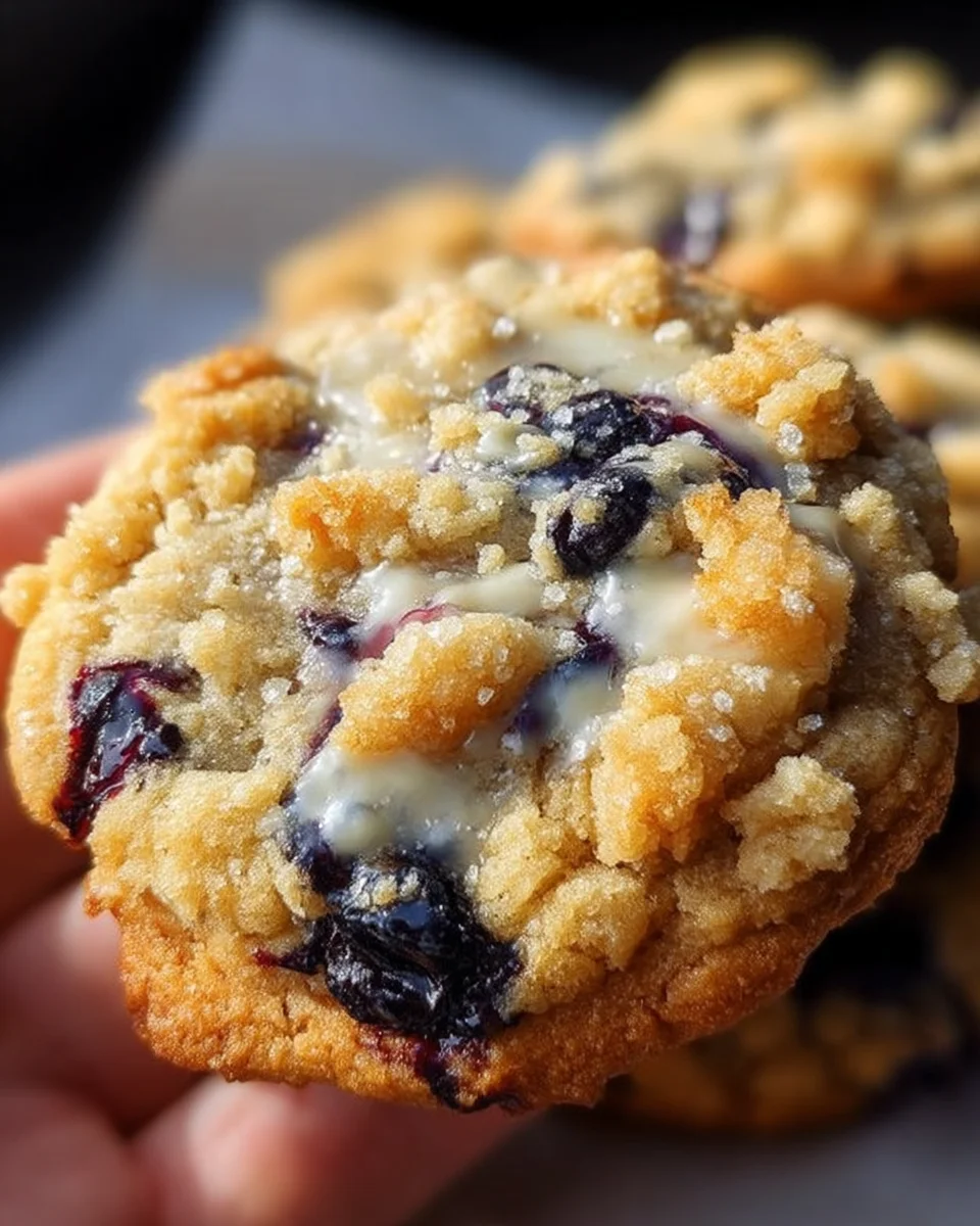 Blueberry Muffin Cookies With Streusel Topping 26 Blueberry