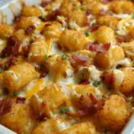 Easy Chicken Bacon Ranch Tater Tot Casserole