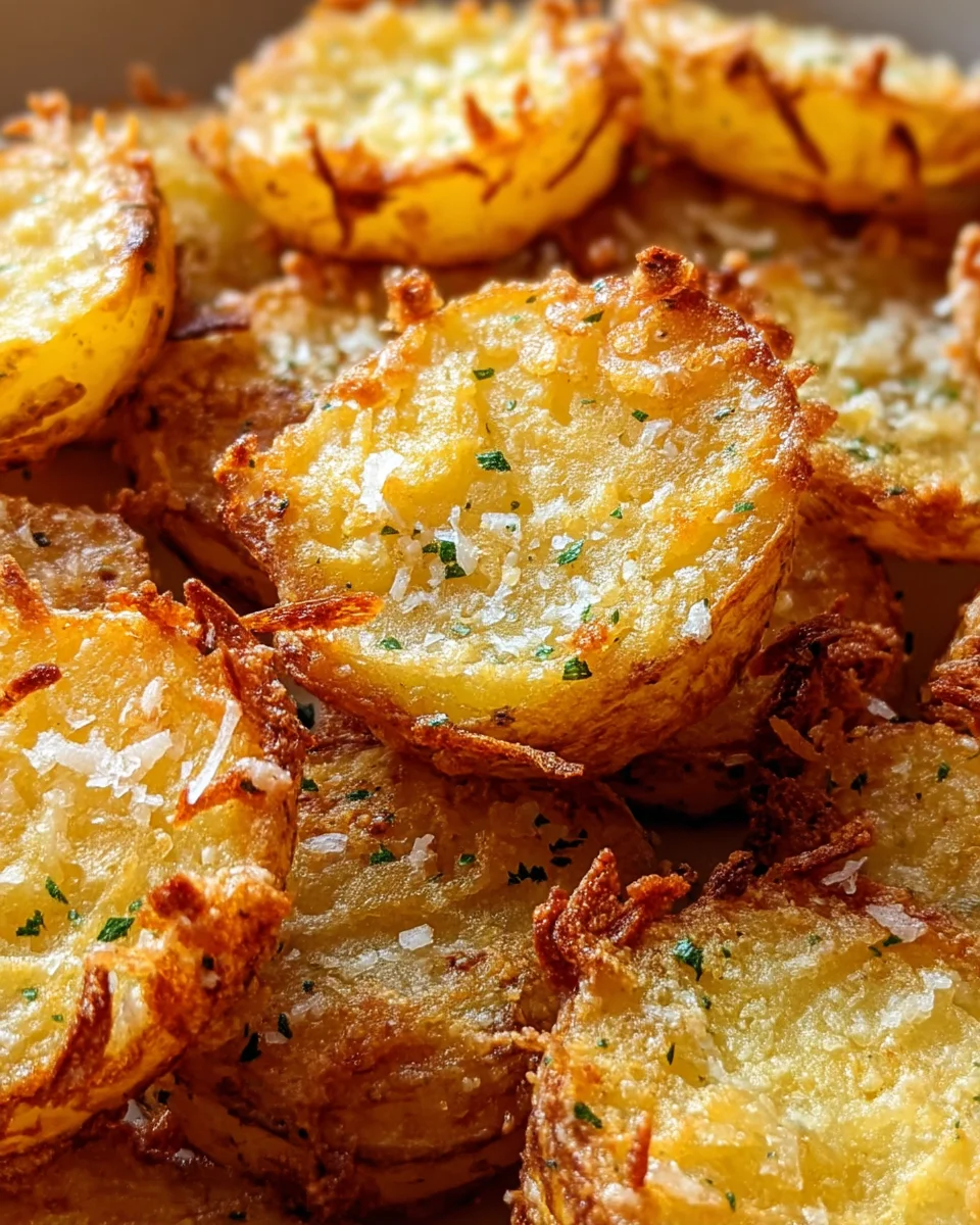 Golden Crispy Parmesan Garlic Potatoes