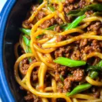 Ground Beef Mongolian Noodles