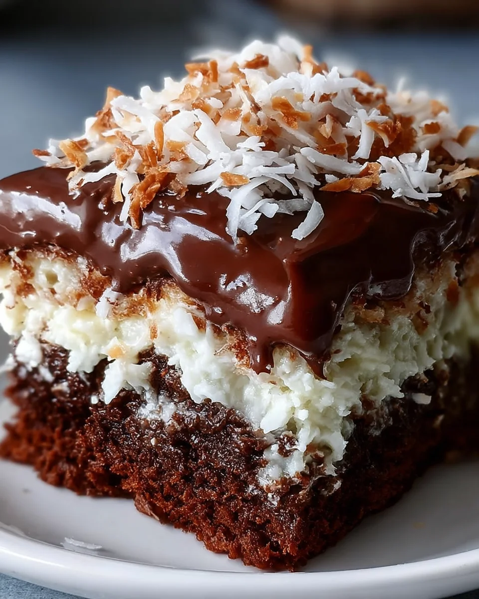 Mounds Poke Cake