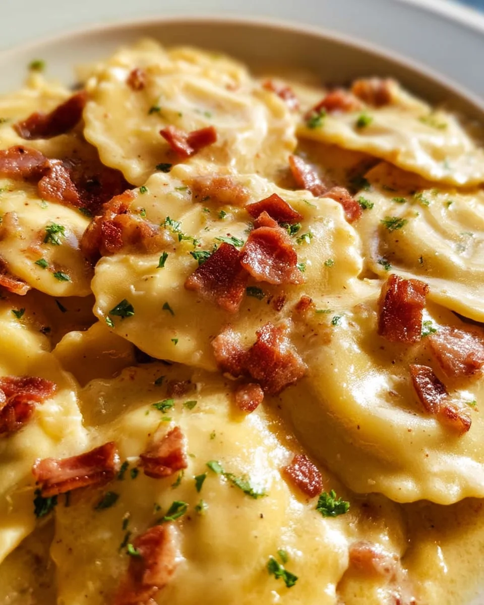 Ravioli Carbonara