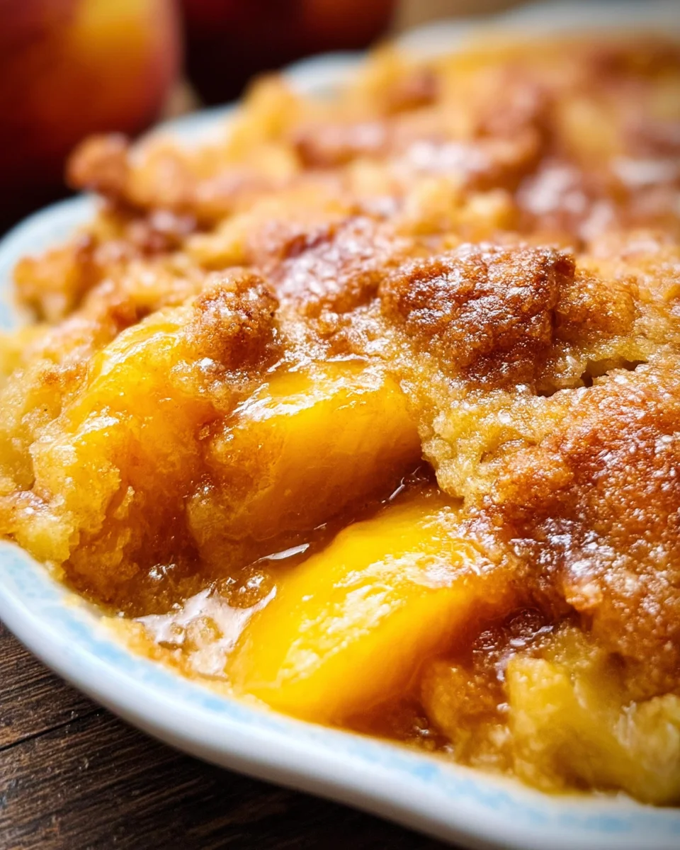 Ridiculously Easy Peach Cobbler