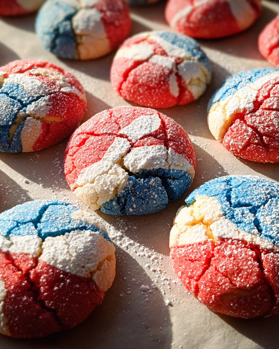 4th of July Crinkle Cookies