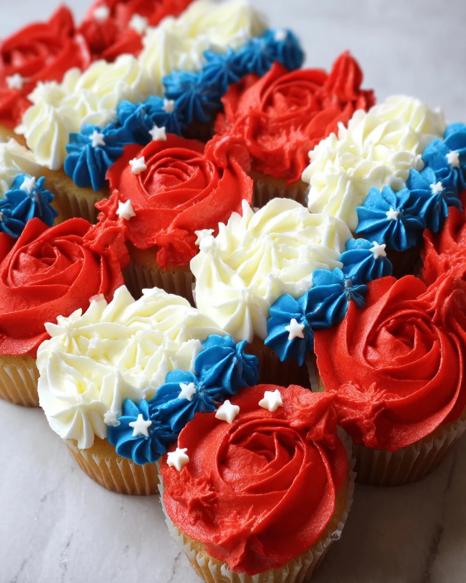 American Flag Cup Cake