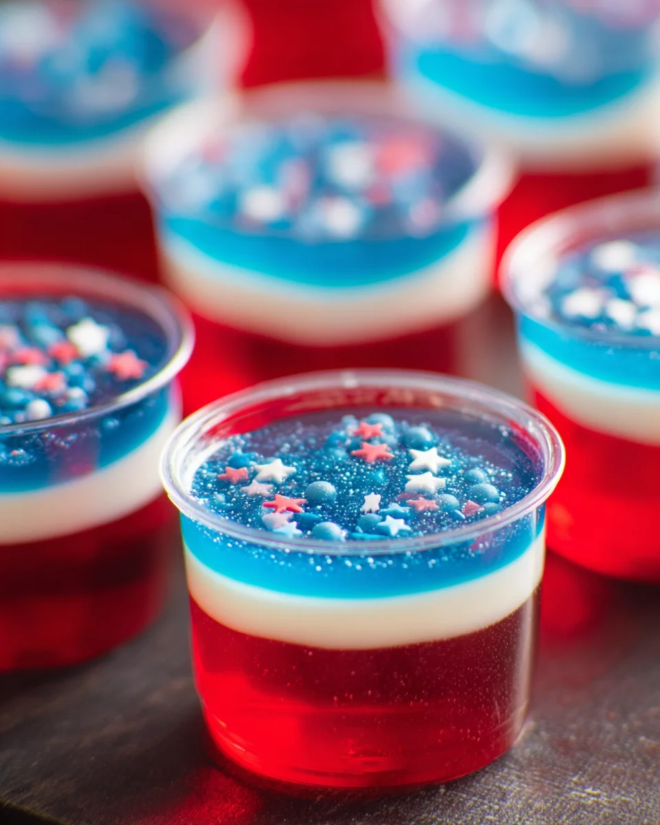American Flag Jello Shots
