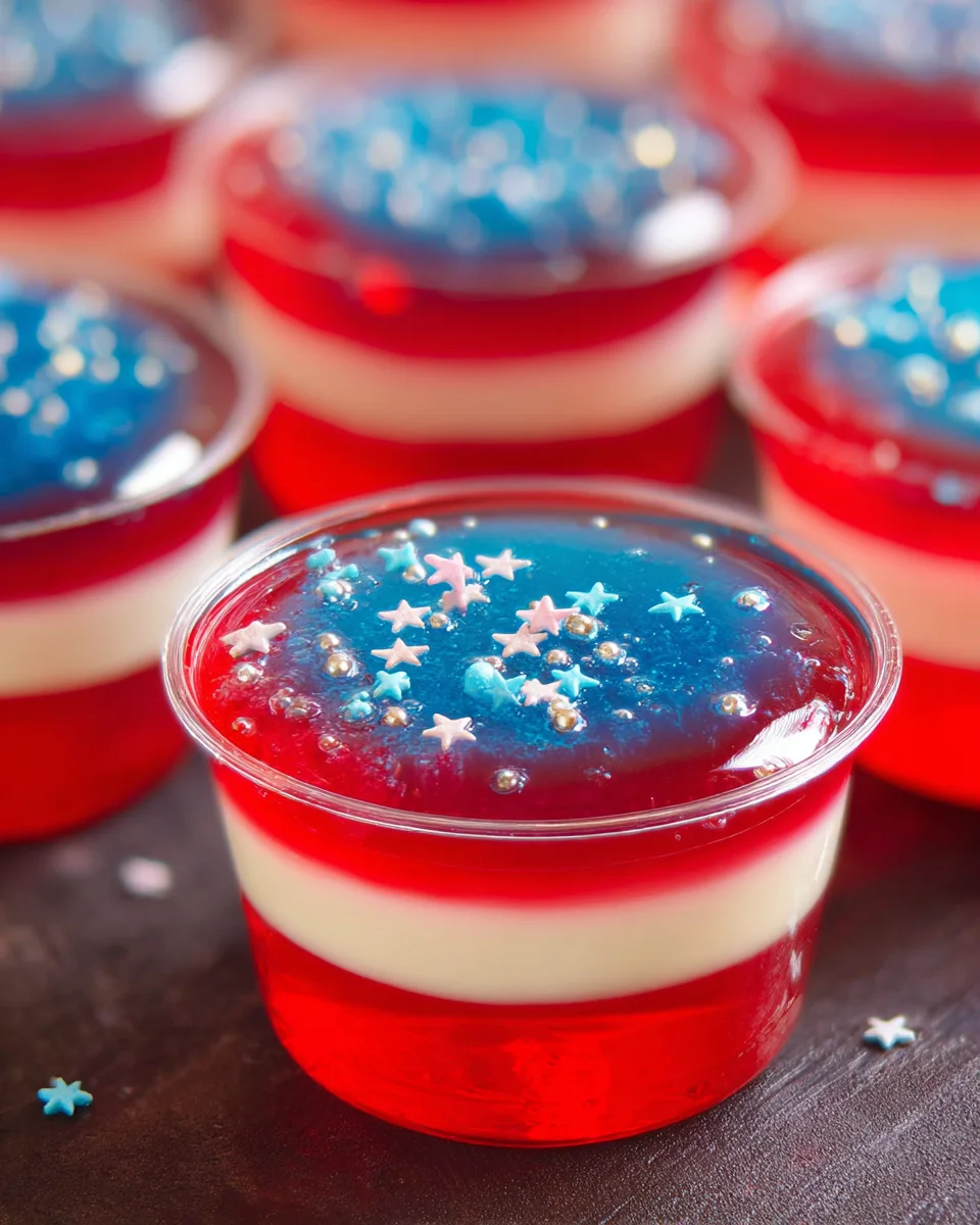 American Flag Jello Shots 14 American