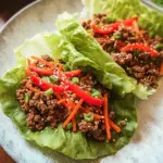 Asian Style Ground Beef Lettuce Wraps 24 Asian Style Ground Beef Lettuce Wraps