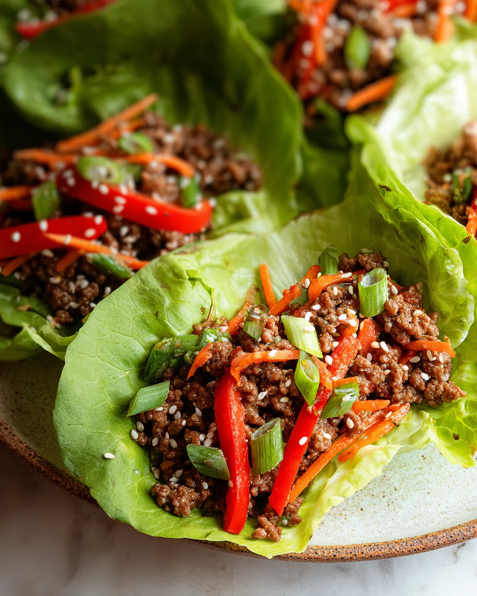 Asian Style Ground Beef Lettuce Wraps 22 Asian