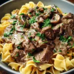 Beef Stroganoff with Egg Noodles 25 Beef Stroganoff with Egg Noodles
