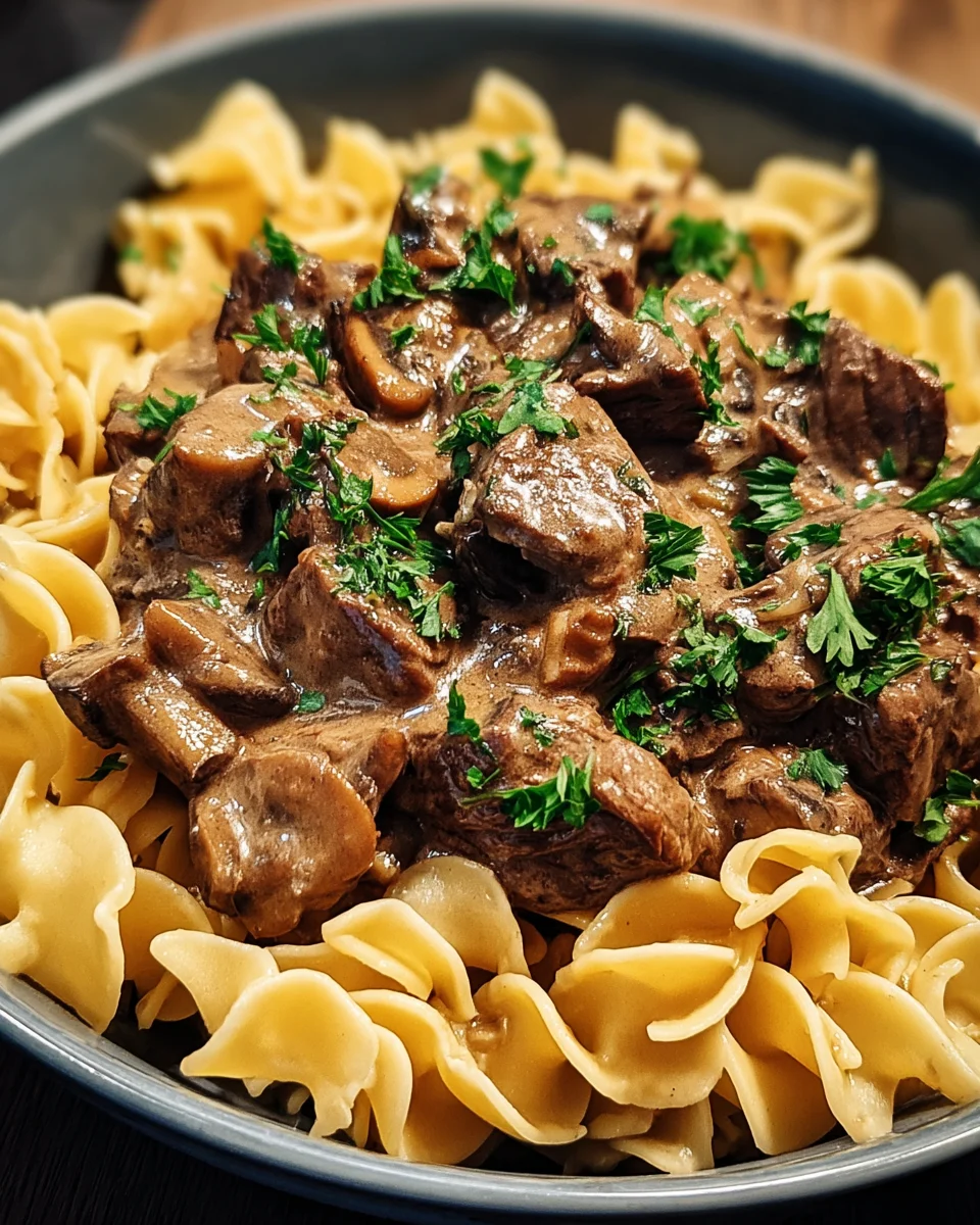 Beef Stroganoff with Egg Noodles 23 Beef
