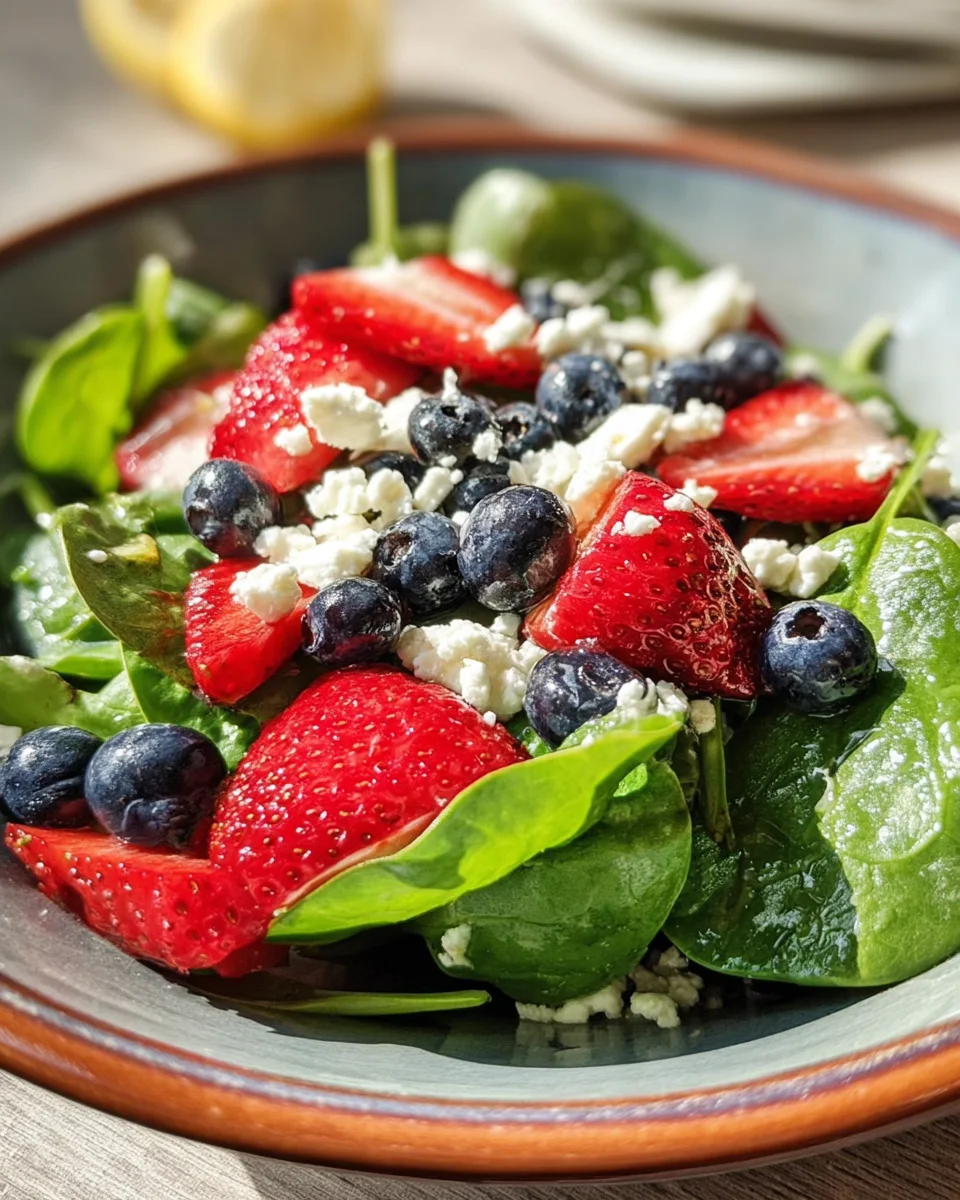 Berry, Feta and Spinach Salad 14 Berry,