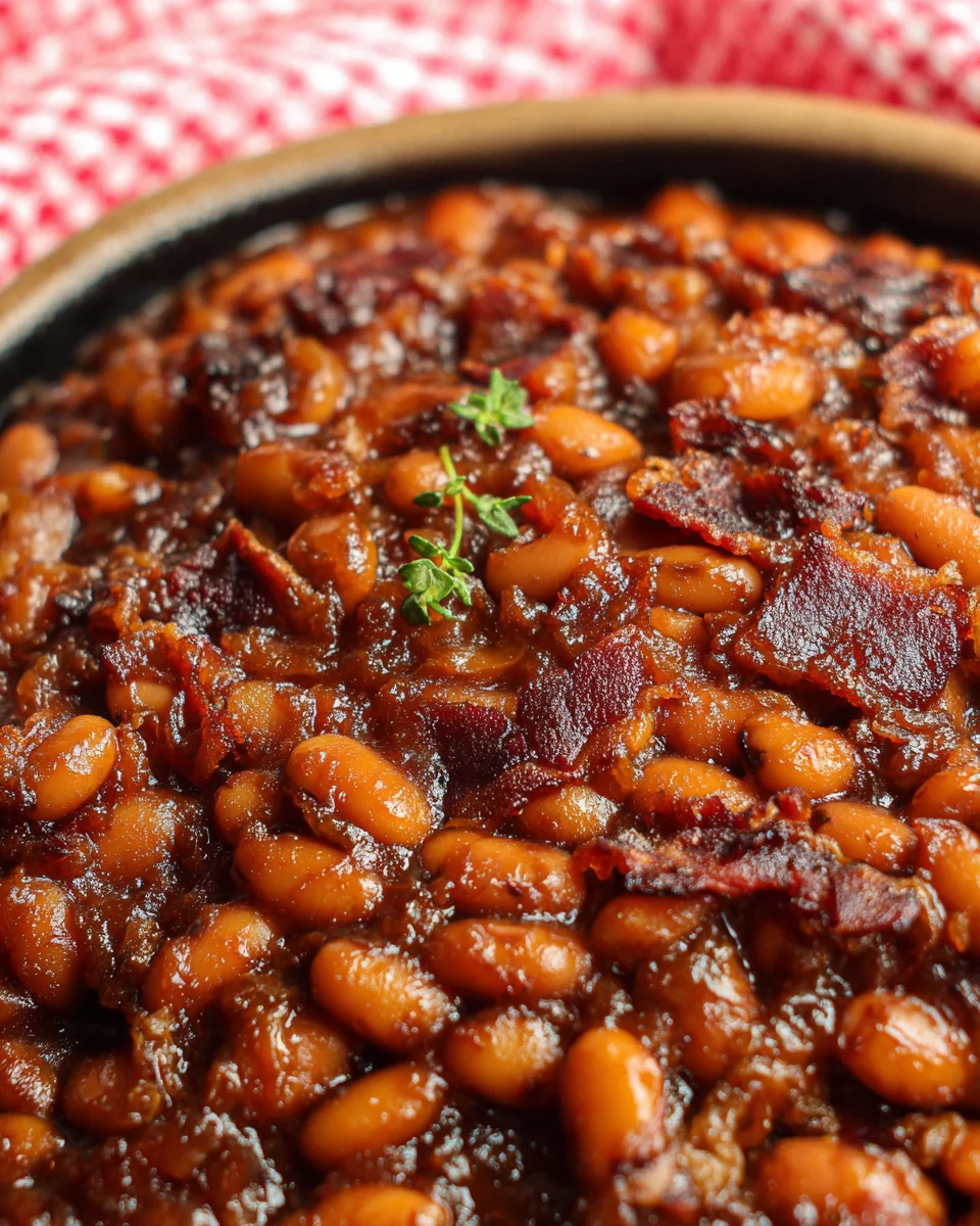 Crockpot Bacon-Bourbon Baked Beans