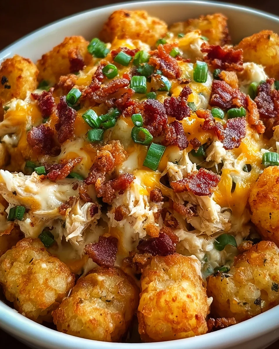 Easy Chicken Bacon Ranch Tater Tot Casserole 21 Easy