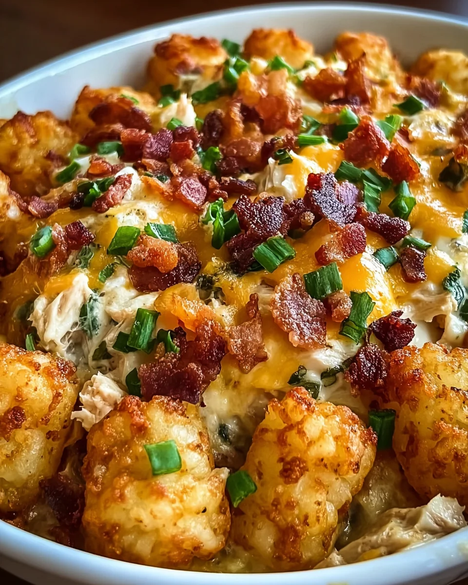 Easy Chicken Bacon Ranch Tater Tot Casserole 22 Easy