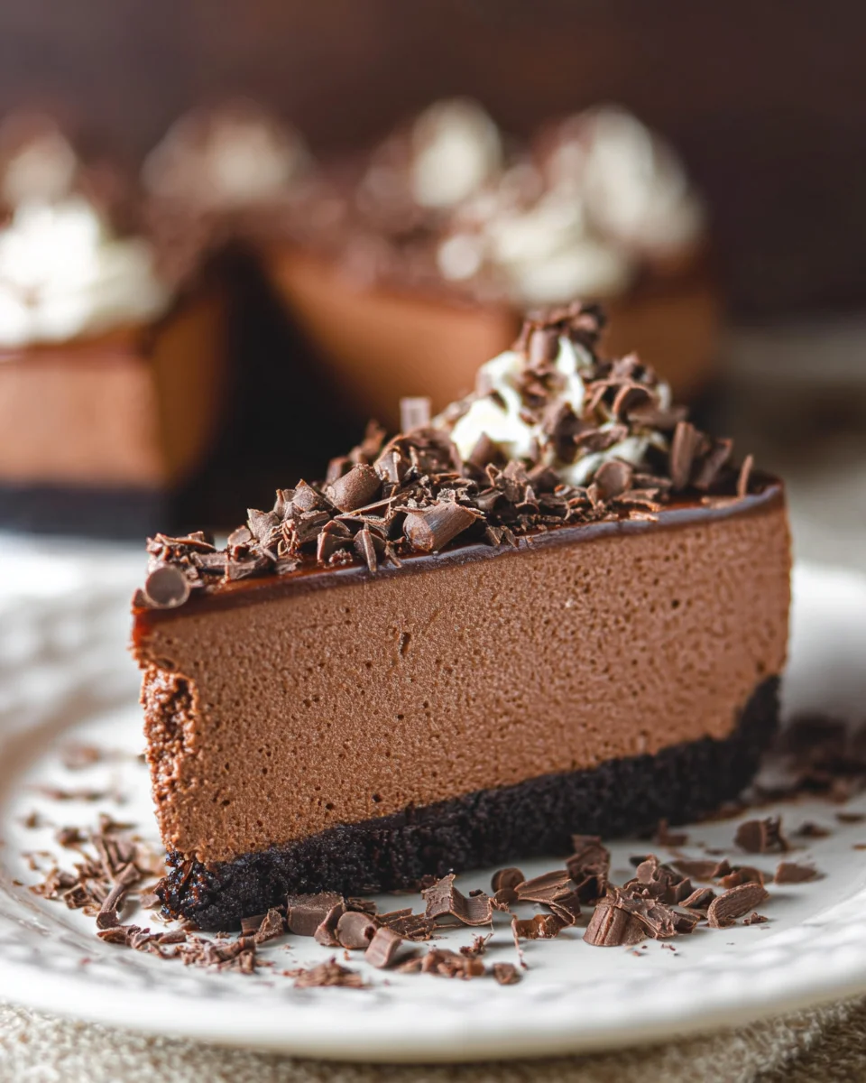 Easy No Bake Chocolate Cheesecake 19 Easy