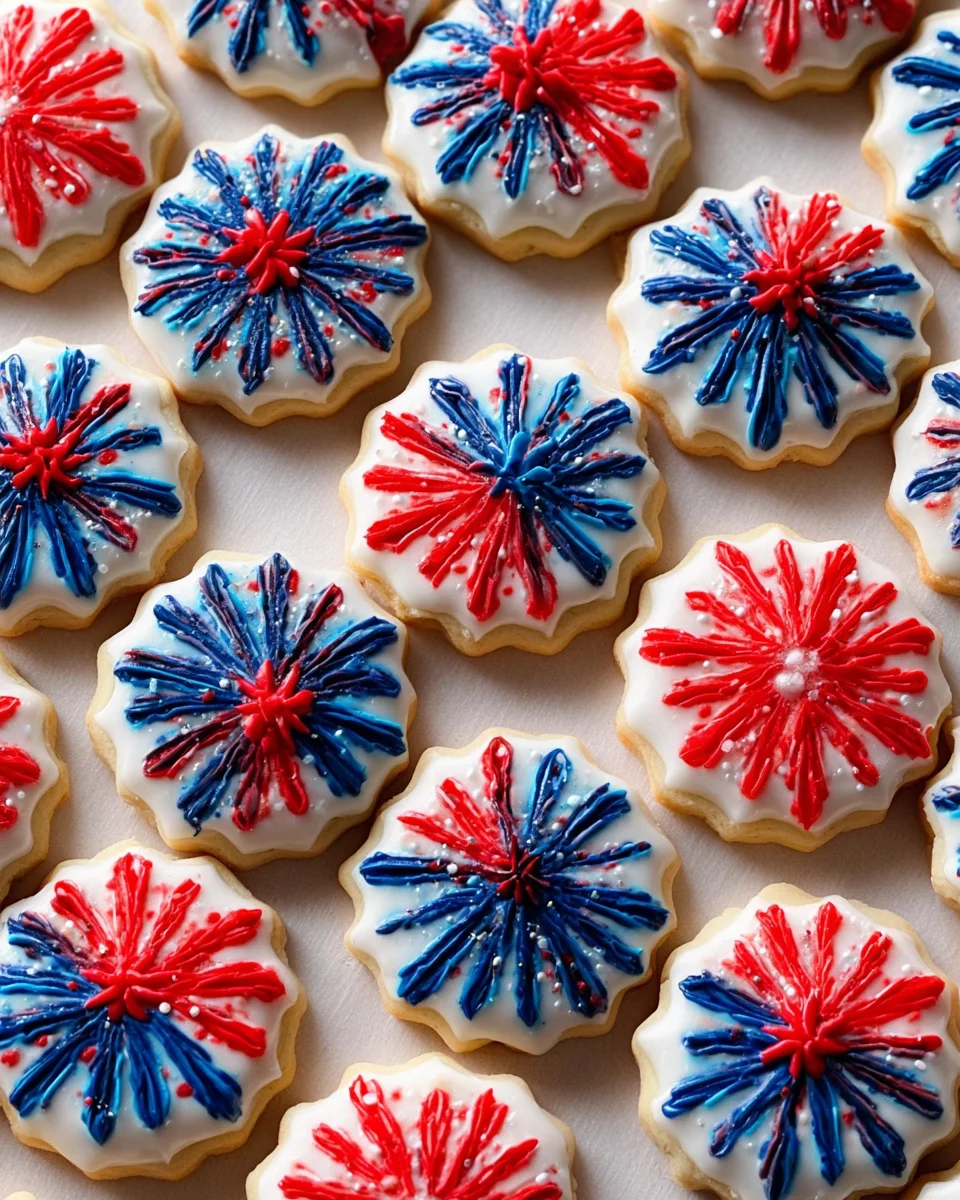Fireworks Sugar Cookie Cake 20 Fireworks
