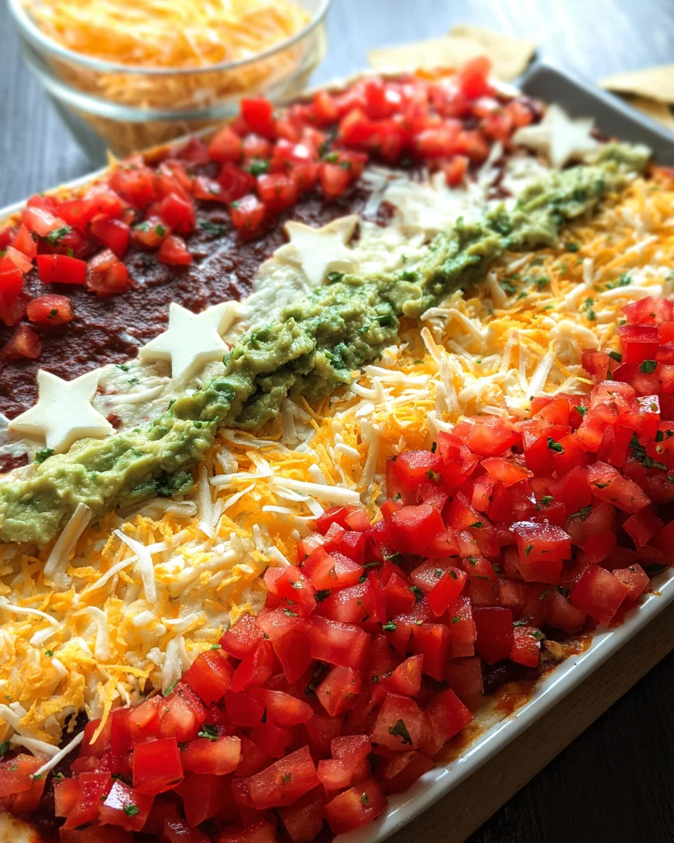 Flag Taco Dip
