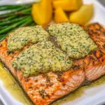 Grilled Salmon with Mustard-Herb Butter