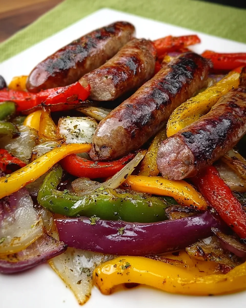 Grilled Sausage with Peppers and Onions 19 Grilled