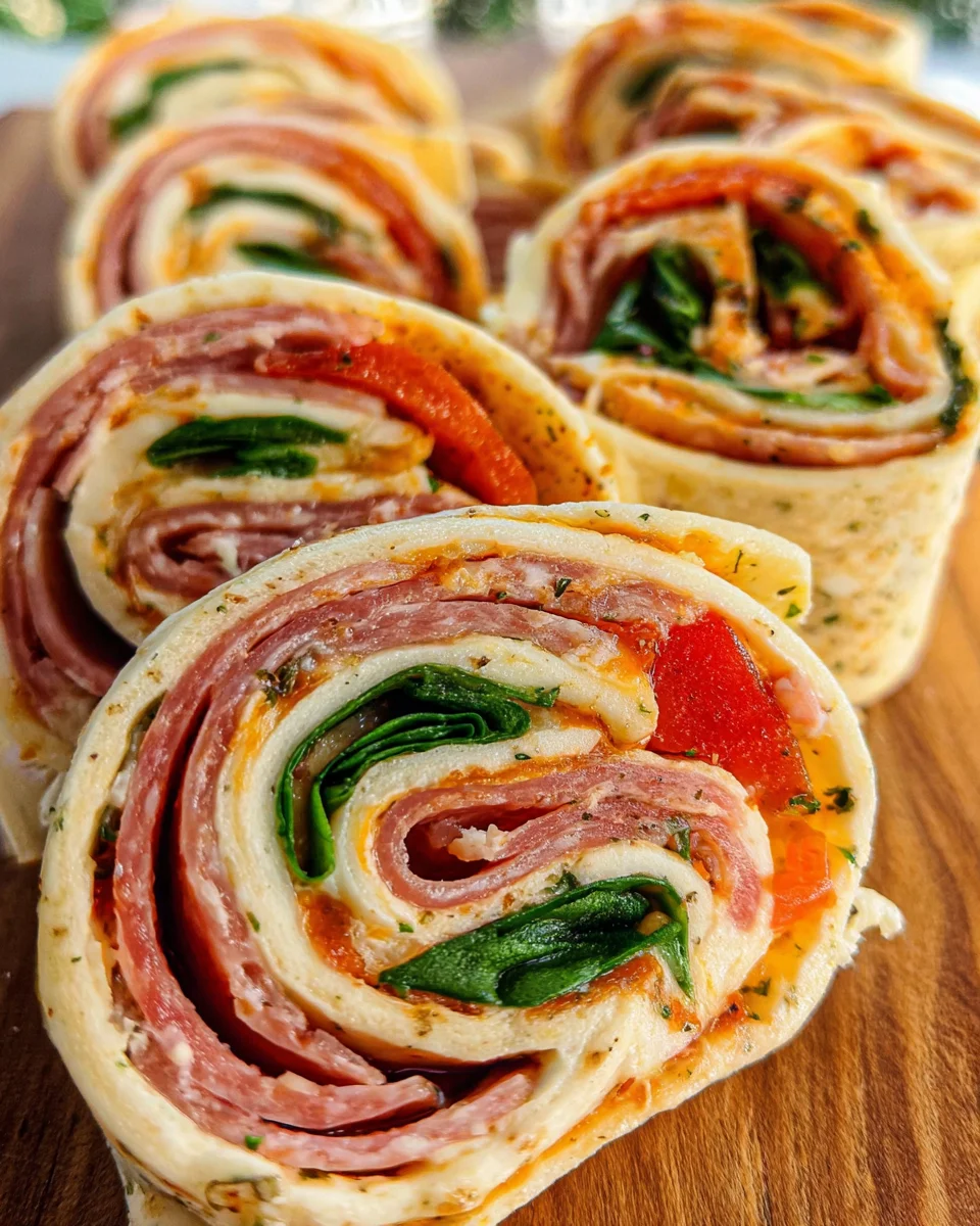 Italian Deli Pinwheel Sandwiches