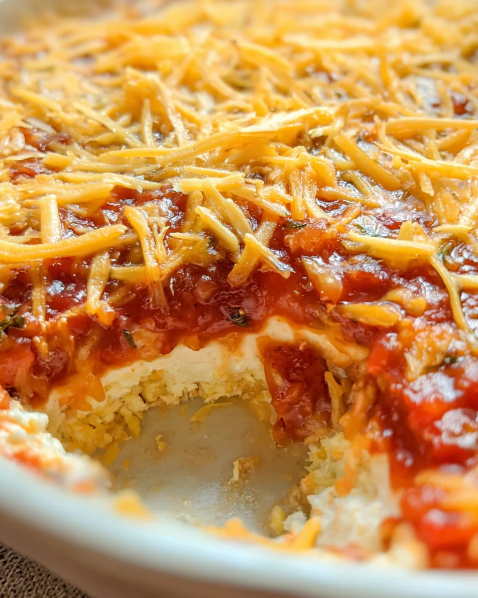 Layered Cream Cheese and Salsa Dip