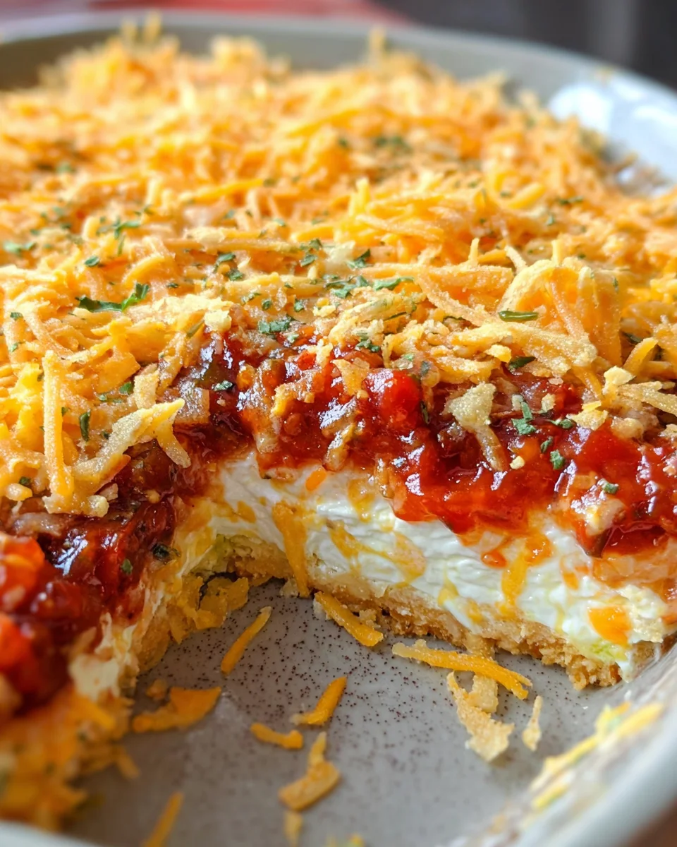 Layered Cream Cheese and Salsa Dip 15 Layered