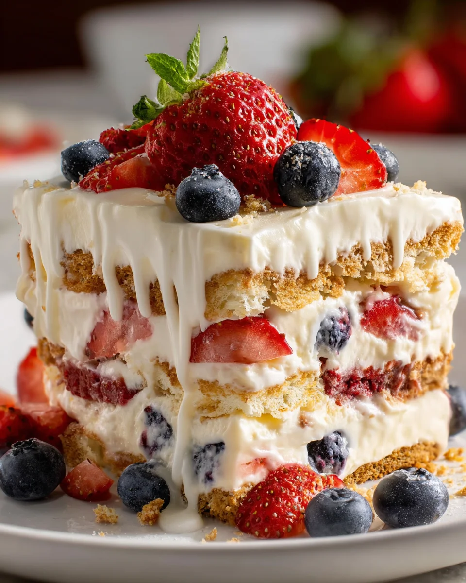 No Bake Icebox Cake with Summer Berries 17 No