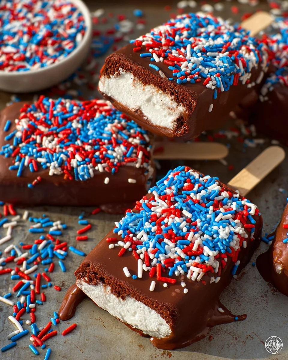 Patriotic Mini Ice Cream Sandwiches