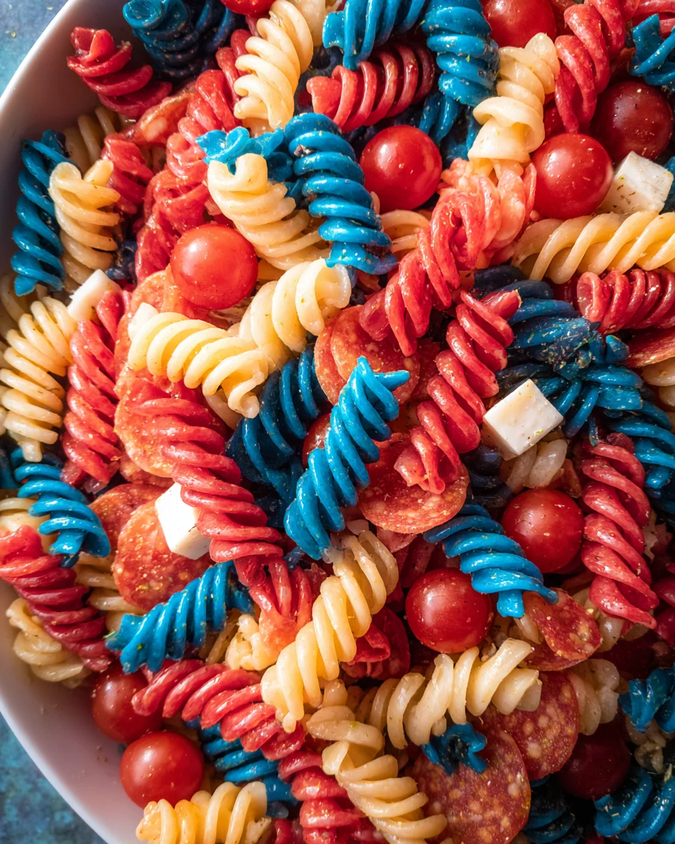 Red White And Blue Pasta Salad