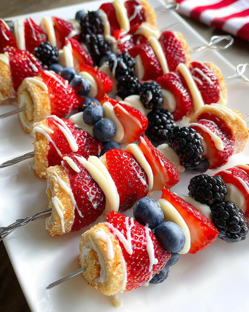 Red, White and Blue Fruit Kabobs 16 Red,