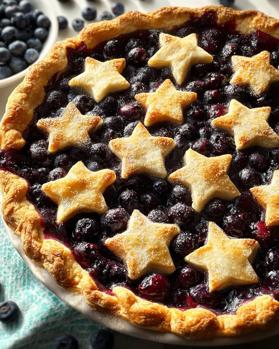 Star-Studded Blueberry Pie