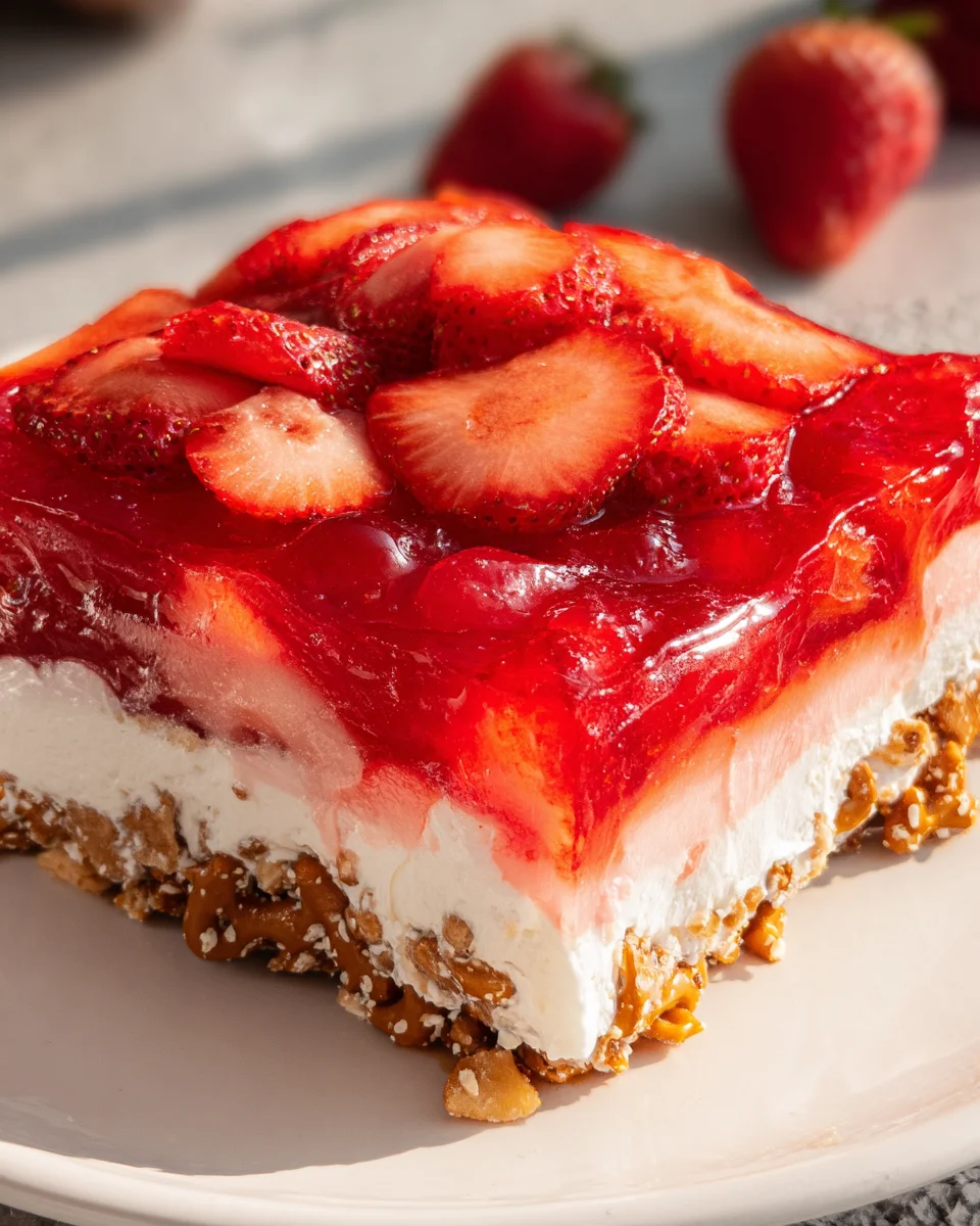 Strawberry Pretzel Jello Salad