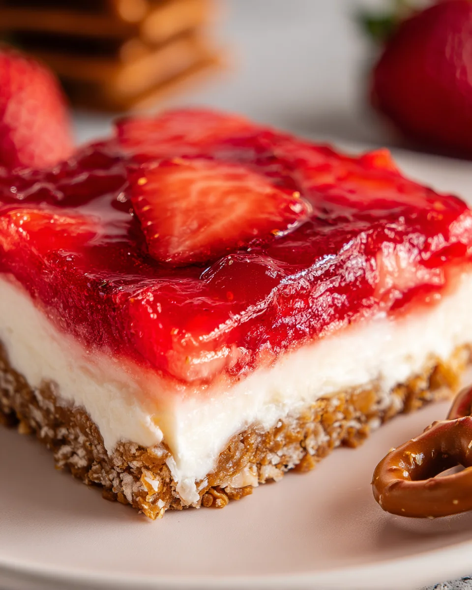 Strawberry Pretzel Salad 18 Strawberry