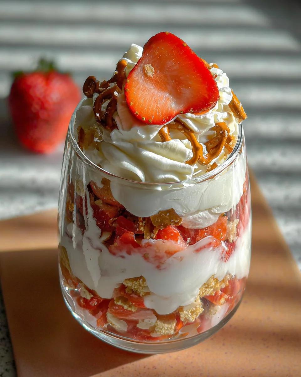 Strawberry Pretzel Salad Parfaits 19 Strawberry Pretzel Salad Parfaits