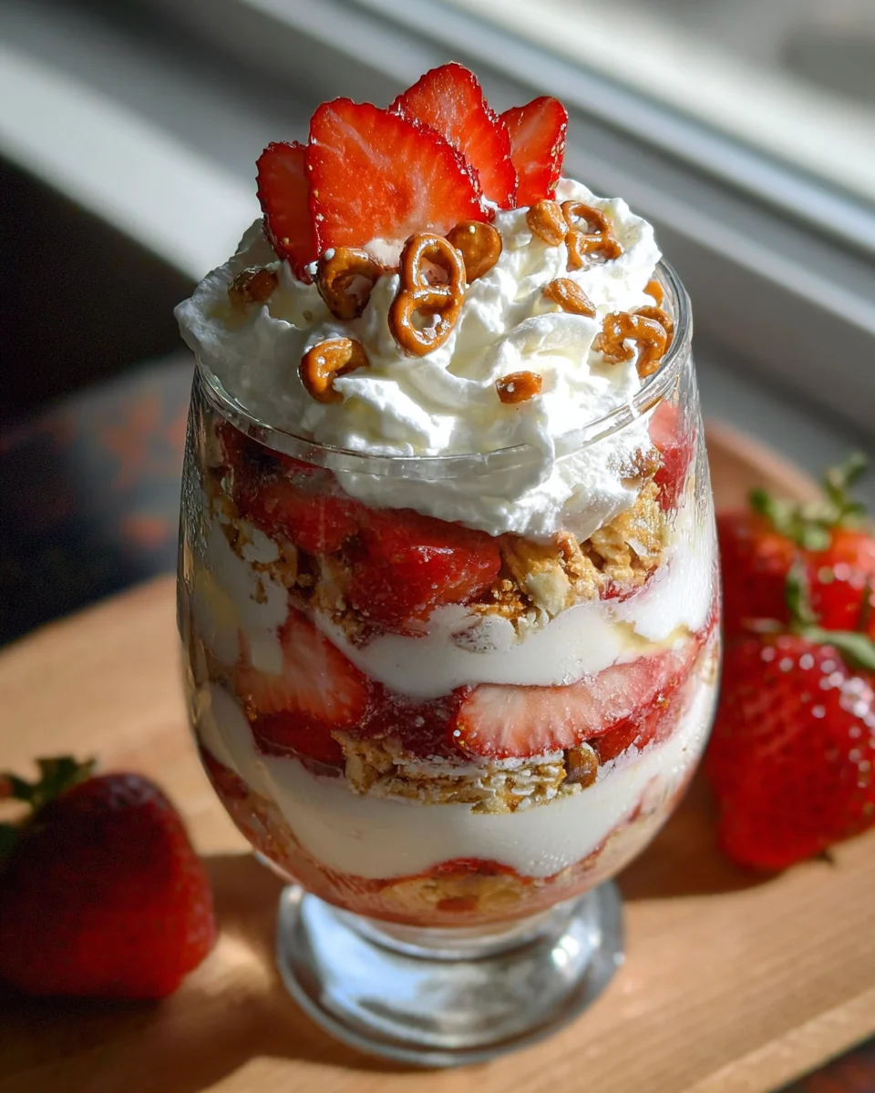 Strawberry Pretzel Salad Parfaits 16 Strawberry