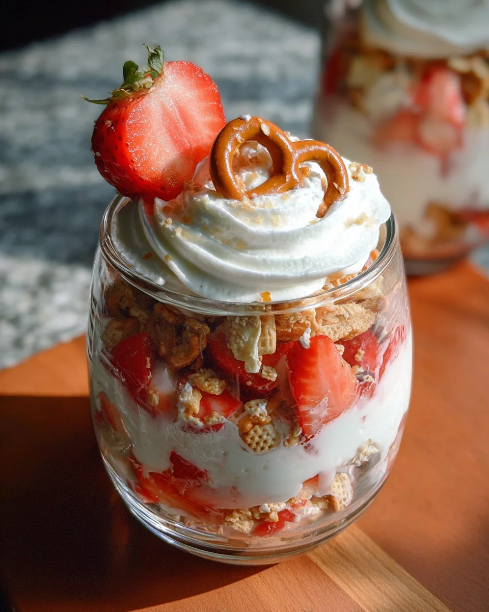 Strawberry Pretzel Salad Parfaits 17 Strawberry