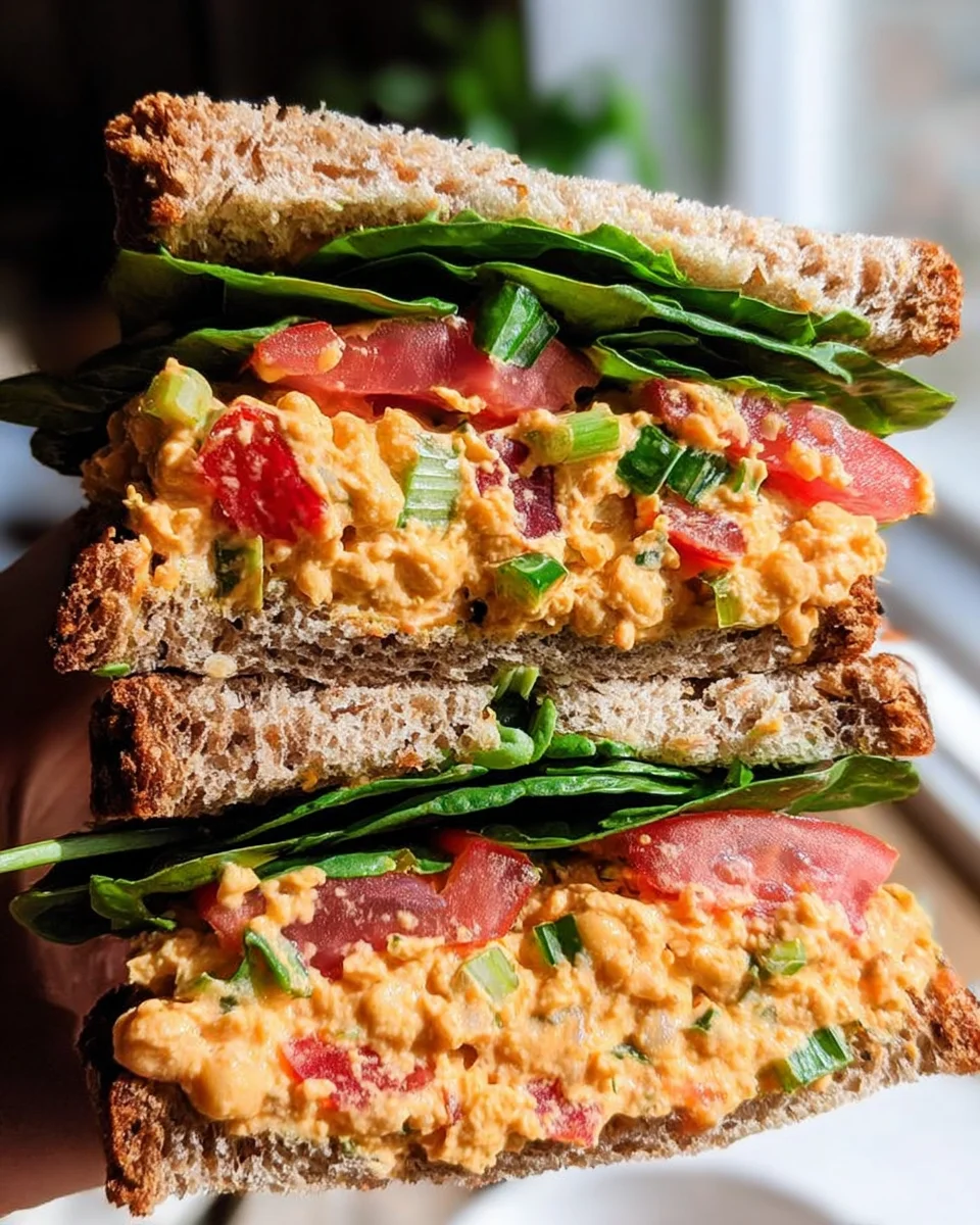 Vegan Buffalo Chickpea Salad Sandwich 18 Vegan