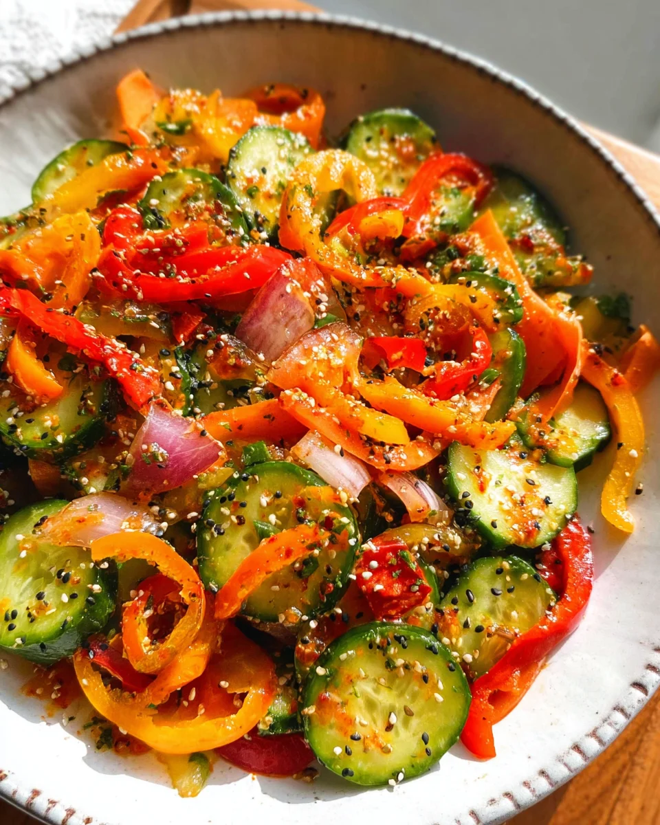 Viral Cucumber Pepper Salad 16 Viral
