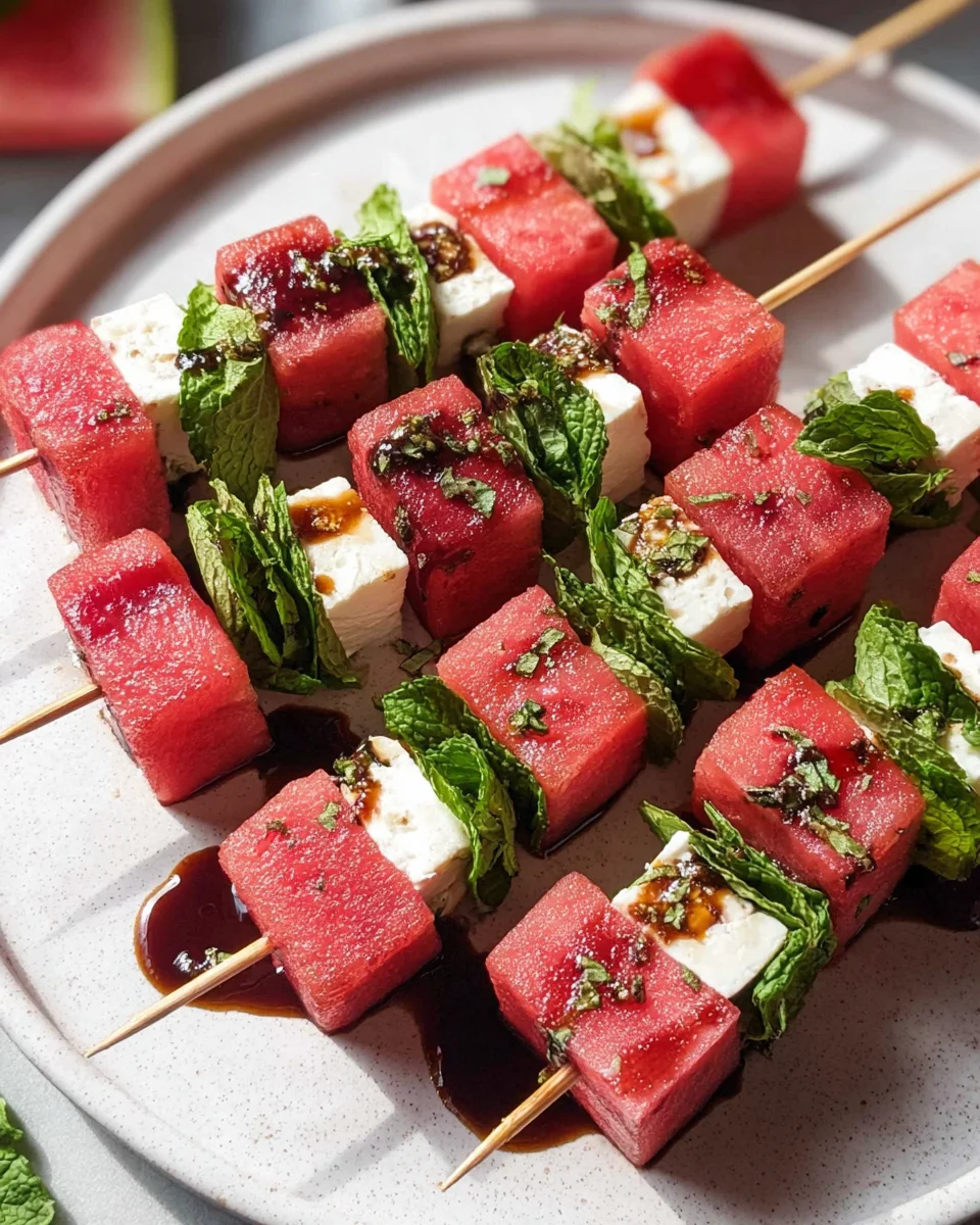 Watermelon-Feta Skewers