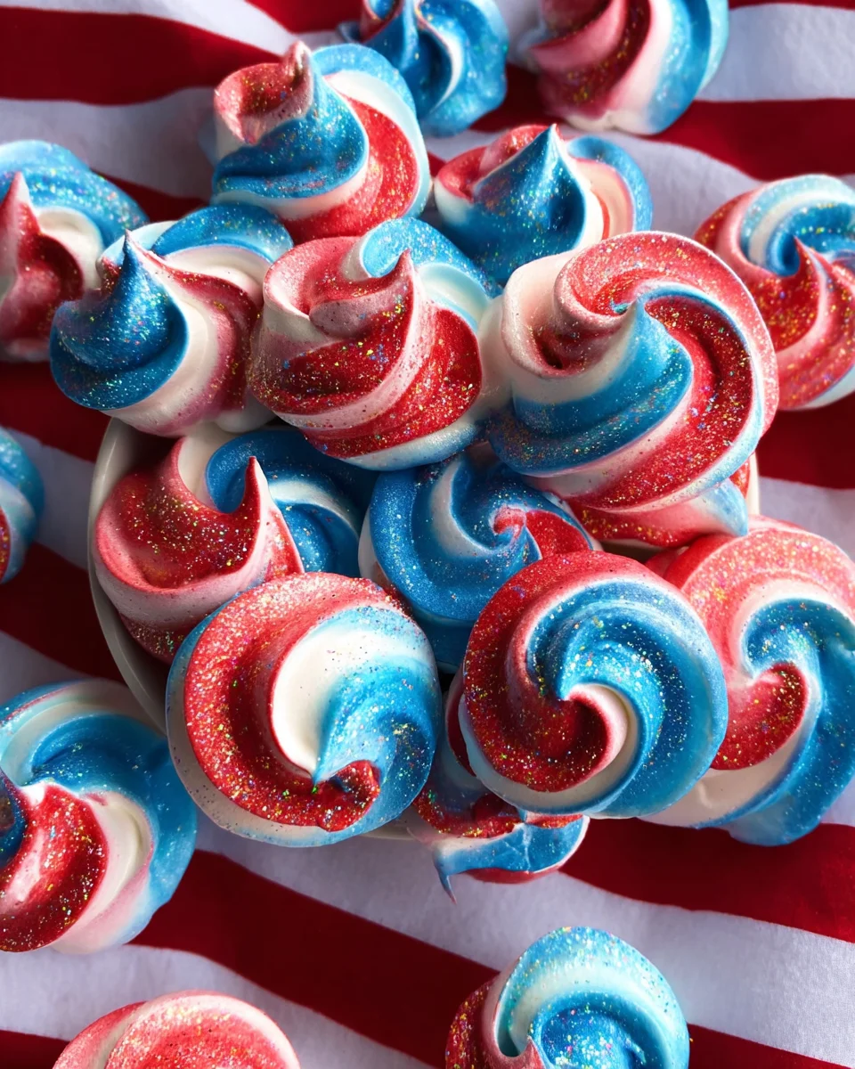 patriotic meringue cookies