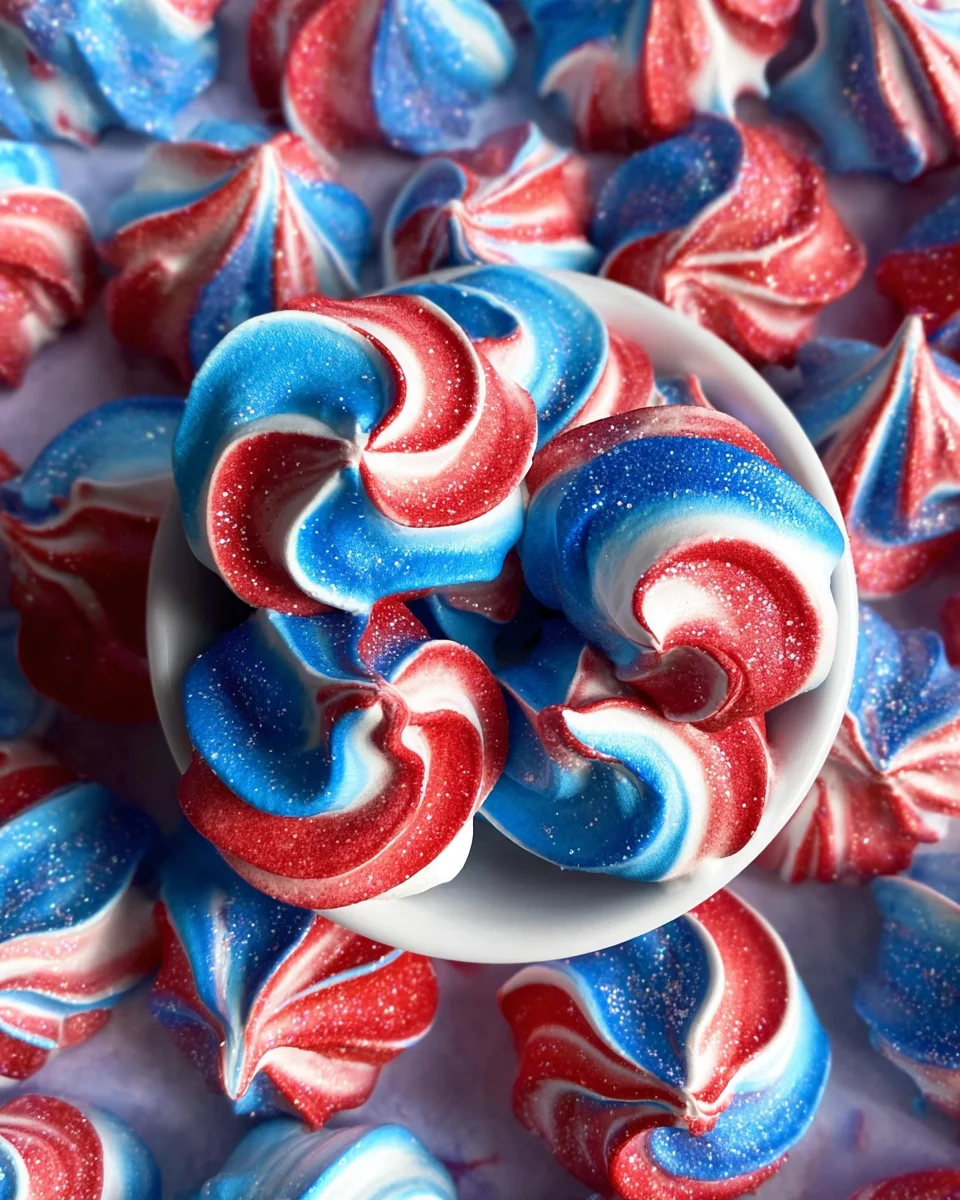 Patriotic Meringue Cookies 12 patriotic
