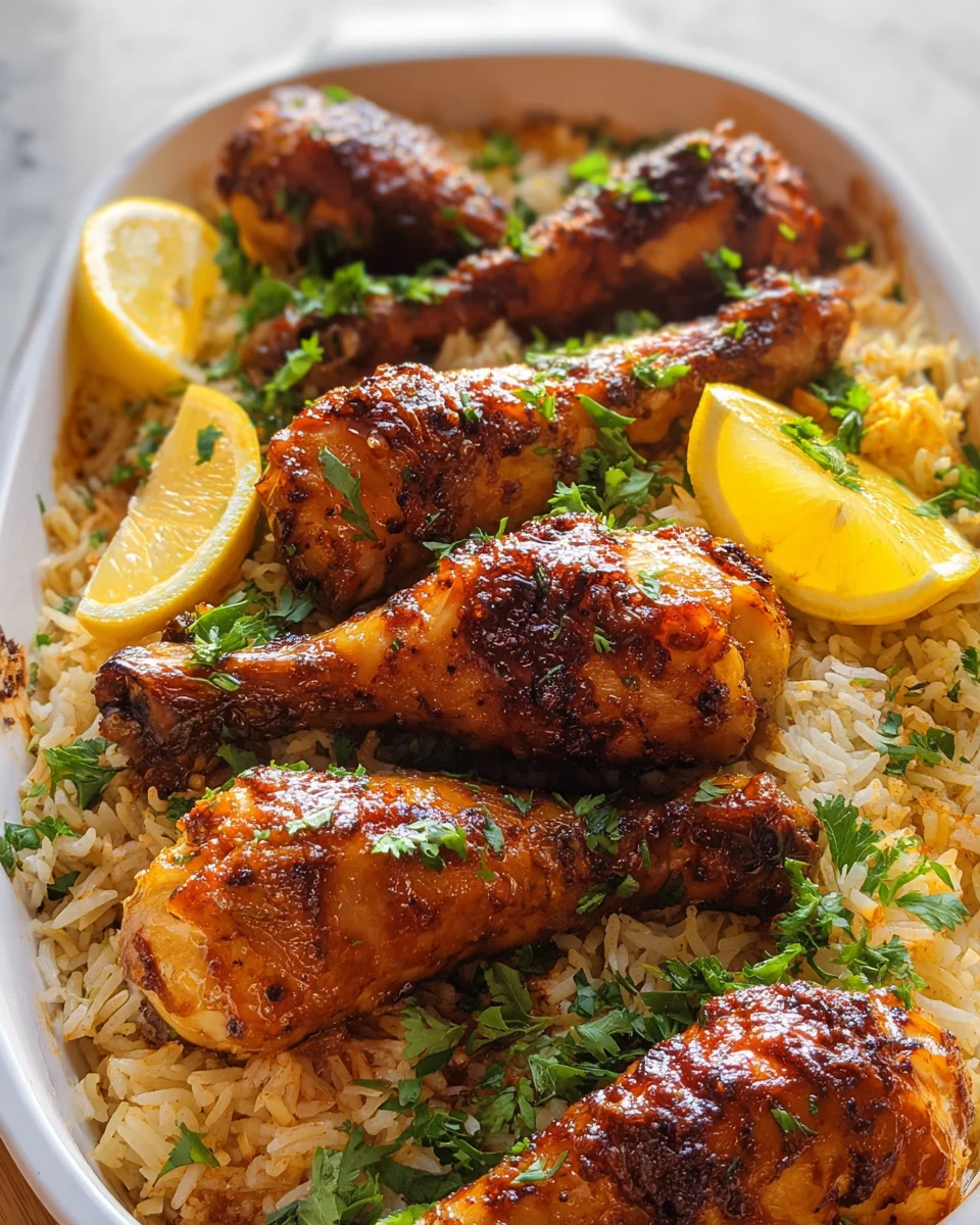Baked Chicken Legs and Rice 25 Baked