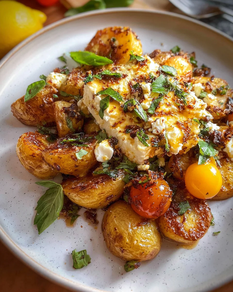 Baked Feta Potatoes