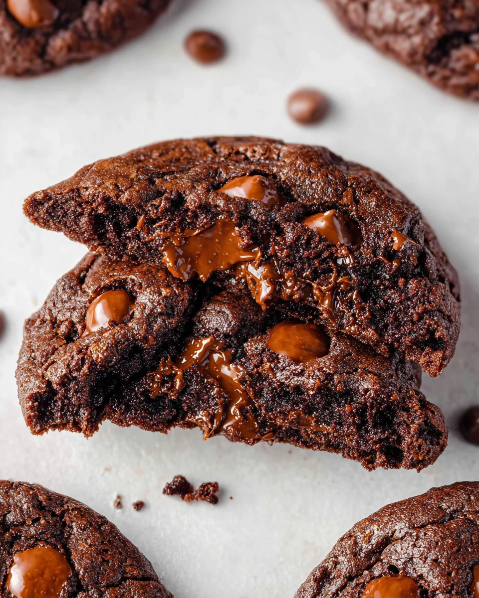 Bakery Style Double Chocolate Chip Cookies