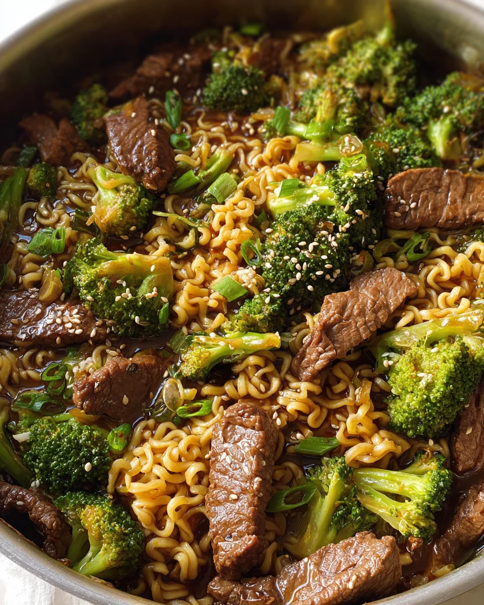 Beef and Broccoli Ramen Stir Fry
