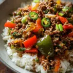 Beef and Pepper Rice Bowl