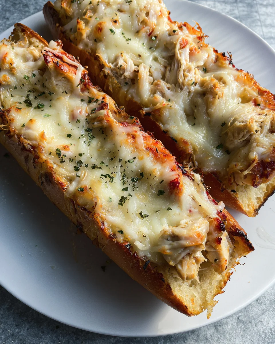 Cheesy Chicken Garlic Bread Sandwich 17 Cheesy