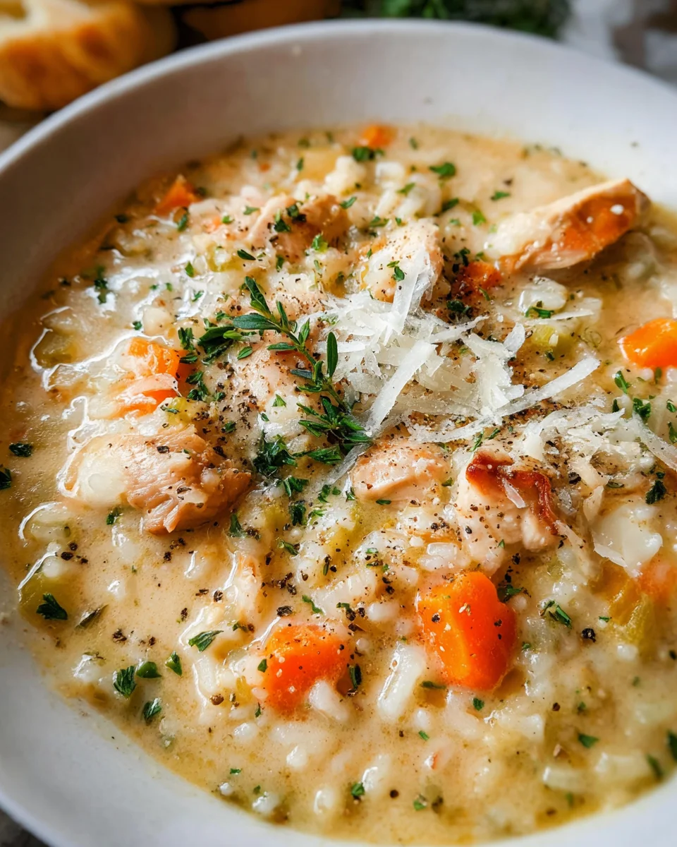Creamy Chicken and Rice Soup 33 Creamy